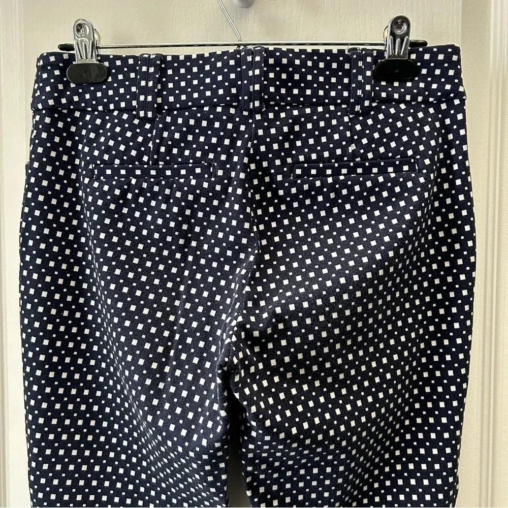Ricki’s Blue White Cigarette Trousers Slim Ankle Cropped Pants Size 2 - Picture 8 of 16